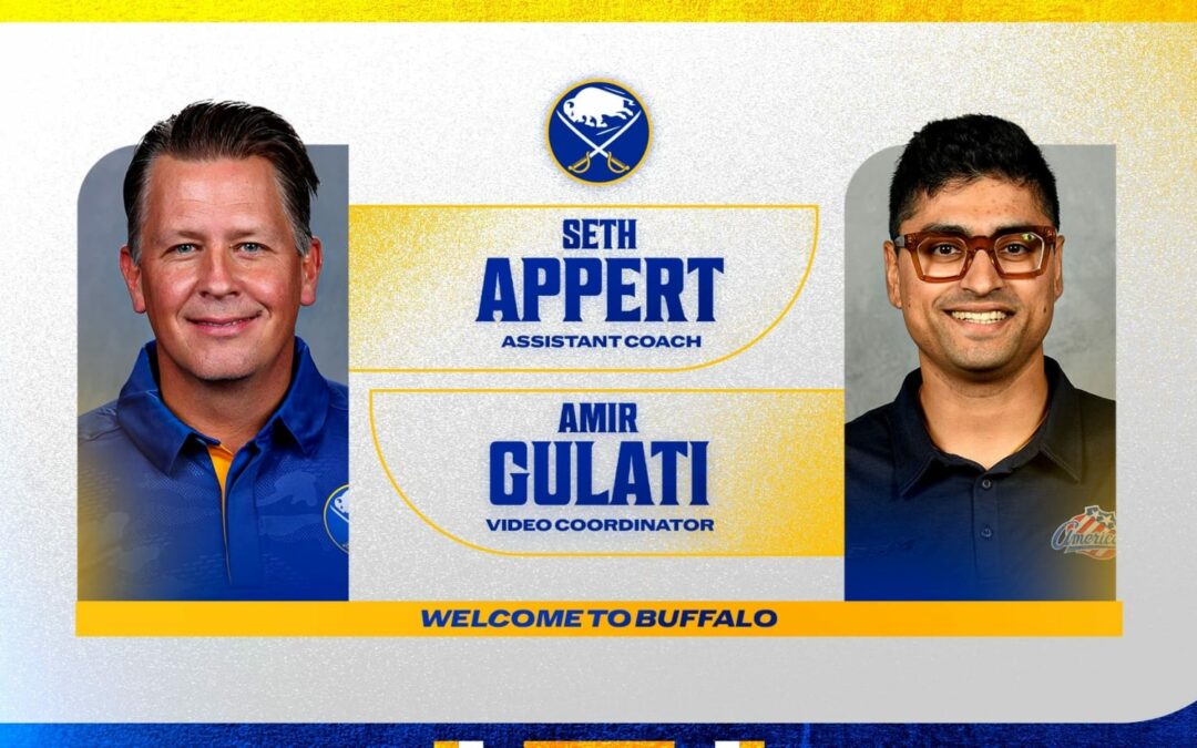 Sabres promote Appert to assistant coach, Gulati to video coordinator