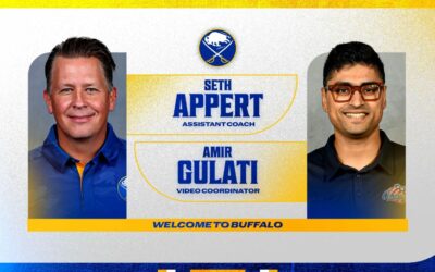 Sabres promote Appert to assistant coach, Gulati to video coordinator
