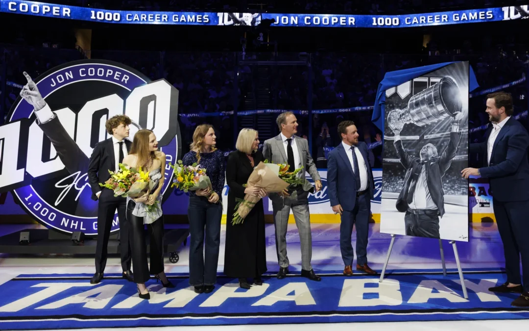 Lightning celebrates Cooper’s 1,000th NHL game with special pregame ceremony
