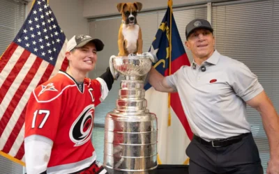 Brind’Amour spends day with Stanley Cup in Raleigh community